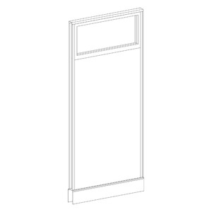 PGF6730 NON-POWER Glazed Webb Panel - 67"H x 30"W Aspen Fabric, Silver