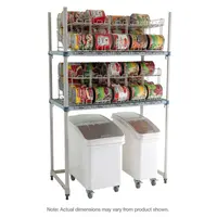 MetroMax Q MQCR243674-RU Industrial Plastic Shelving Roll Under Can Rack Unit, 2