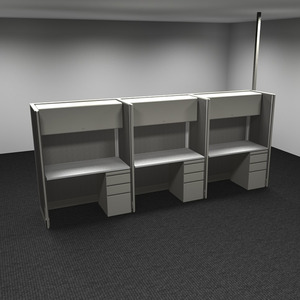 WEBBTYP18 - 67"H, 3-Pod, 4' x 2' Webb Typical - powered