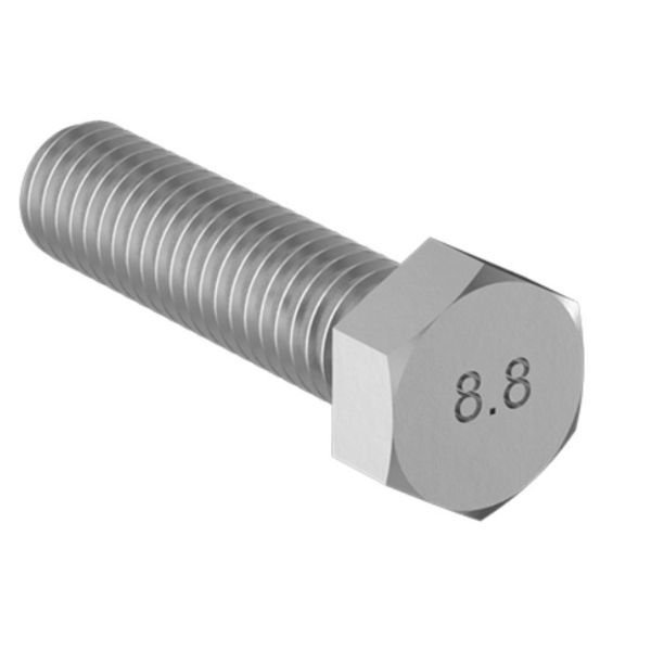 M8 - 1.25 X 25MM ISO 4017 FT HEX HEAD CAP SCREW 8.8 MAGNI 565 GREY