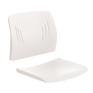  3085 WHITE BARSTOOL SEAT & BACK (NO FRAME, SEAT ONLY)