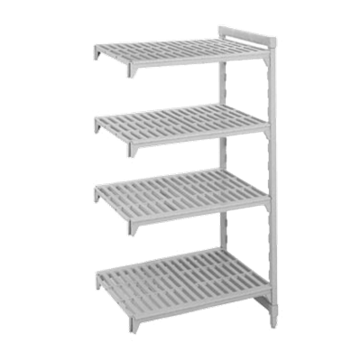 Cambro Camshelving 18"W x 36"L x 64"H 4-Shelf Vented Add-On Unit