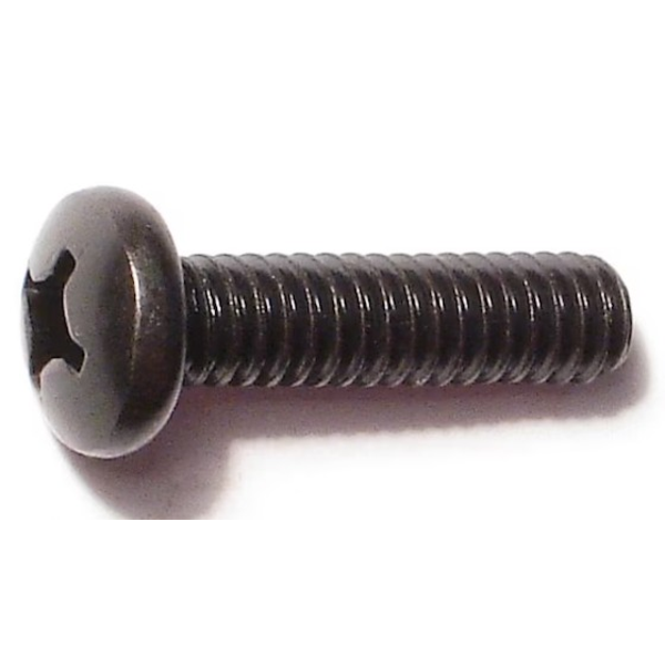1/4" - 20 X 1" PHILLIPS PAN HEAD MACHINE SCREW LOW CARBON STEEL ZINC BLACK