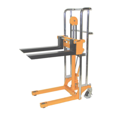 Fork Stacker - Hydraulic - 25-1/2" Fork Length - 59" Lift Height - 880 lb Capacity