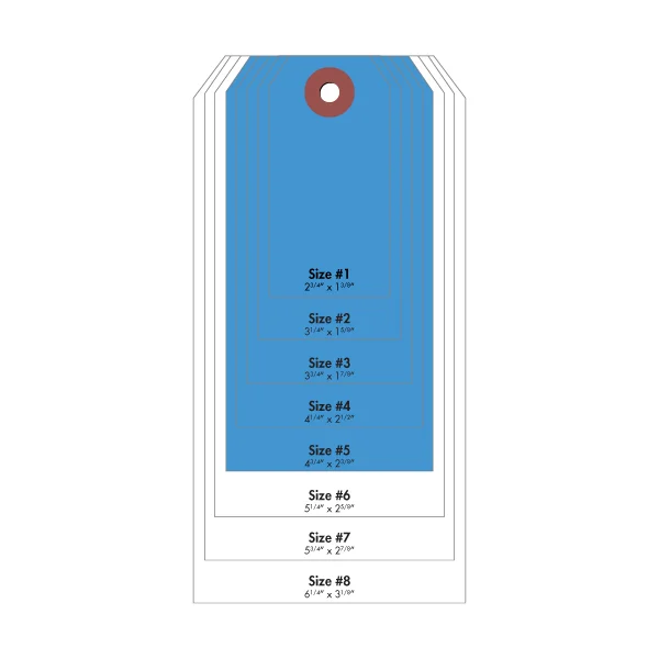 #5 Cardstock Tag - Blue
