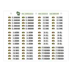 Gator Clip ID Adhesive Sticker Sheets