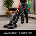 Sanitaire SC5845D in use, washable HEPA filter