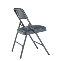 NPS 1204 NPS® 1200 Series Premium Vinyl Upholstered Double Hinge Folding Chair, Pack of 4