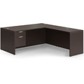 Classic L-Shape Desk 83" X 71" with Box/File Pedestal - Espresso