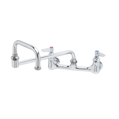 T&S Brass B-0267 Sink Mixing Faucet 12" L Double Joint Swing Nozzle