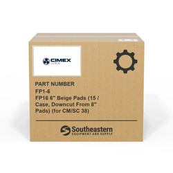 Cimex - FP1-6 - FP16 6" Beige Pads  (15 / Case, Downcut From  8" Pads) (for CM/SC 38)