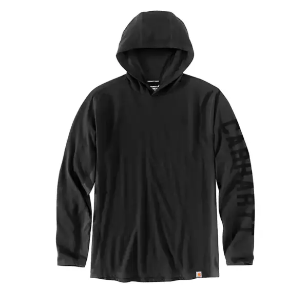 CARHARTT 106654 - Carhartt Force® Relaxed Fit Long-Sleeve Logo Graphic Hooded T-Shirt - Black