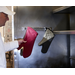 San Jamar KT0218 Cool Touch 17" Flame Red Conventional Oven Mitt