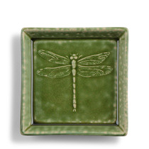 Plate Square Dragonfly Green