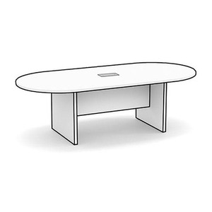 Conference Tables: Racetrack Top, Classic Slab Base