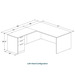 CLALD1046- Classic L-Shape Desk 71" W x 36" D with 47" Return and Box/Box/File Pedestal- Cherry
