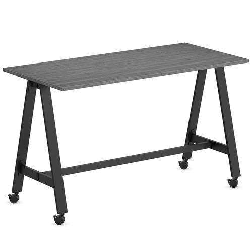 Signature Bistro Table 30" x 72" - Newport Grey with Black Legs