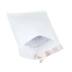 4 X 8" WHITE BUBBLE MAILERS, SELF-SEAL, #000 500/CS    B851WSS
