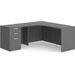 CLALD1005L- Left-Handed Classic L-Shape Workstation 66" W x 24" D with 42" Return and Box/Box/File Pedestal- Newport Gray