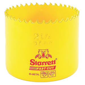 STARRETT FCH0214-G 2-1/4'' (57mm) Fast Cut Straight Pitch Bi-Metal Hole Saw