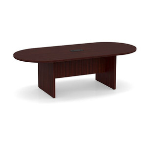 6ft Racetrack, slab base Conference Table: MAHOGANY 