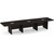 14' Classic Boat Shape Conference Table with Panel Base - Espresso