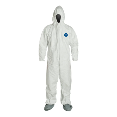 Coveralls - X-Large - Tyvek 400 - White - Hooded - Boot Covers