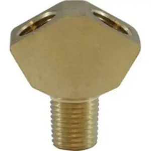 Wye, 1/4 in FIP x 1/4 in FIP x 1/4 in MIP, 1.56 in, Brass