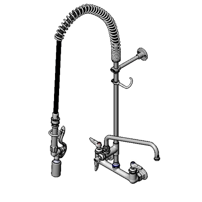 T&S Brass B-0133-12CRBJSK Easyinstall Pre-Rinse Unit 8" Wall Mount