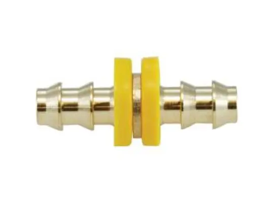 Push-On Hose Splicer, 5/8-in Push-On Hose Barb x 5/8-in Push-On Hose Barb, Brass