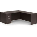 Classic L-Shape Desk 77" x 60" with Box/Box/File Pedestal - Espresso