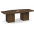  8' Classic Boat Shape Conference Table with Cube Base - Modern Walnut