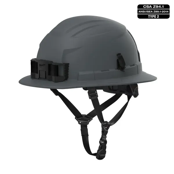 MILWAUKEE 48-73-1555 - BOLT™ CSA/ANSI Type 2 Grey Full Brim Non-Vented Safety Helmet w/4PT Chinstrap - Class E - Gray