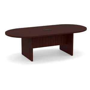 8ft Racetrack, slab base Conference Table: MAHOGANY 