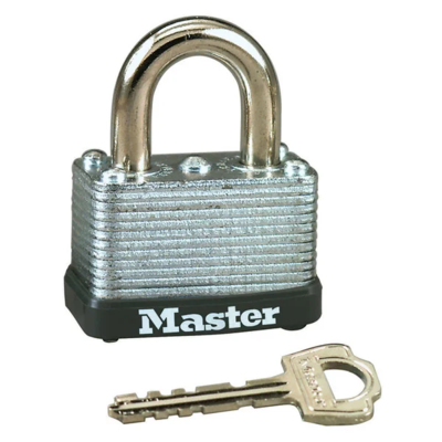 Padlock - Laminated Steel - Warded - 1/4" Shackle