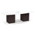 8' Classic Boat Shape Conference Table with Cube Base - White Top, Espresso Base