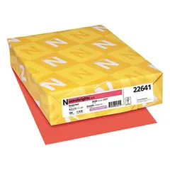 8.5 X 11 24 LB ROCKET RED ASTROBRIGHTS COPY PAPER, 22641, 500/RM
