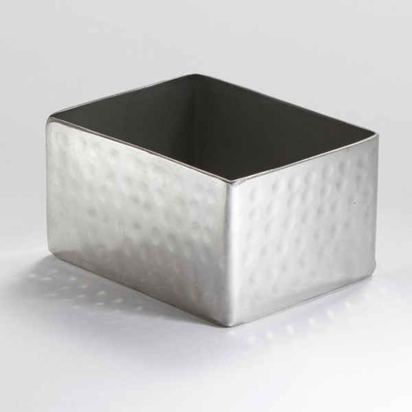 Hammered Stainless Steel Bud Vase & Sugar Packet/Cube Holders