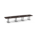 PALBS4192N - 16 ft. Classic Boat Shape Conference Table with Brushed Palmer Base