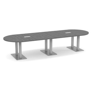 12ft Racetrack, Palmer base Conference Table: NEWPORT GRAY PALRT3138NNPGBRU