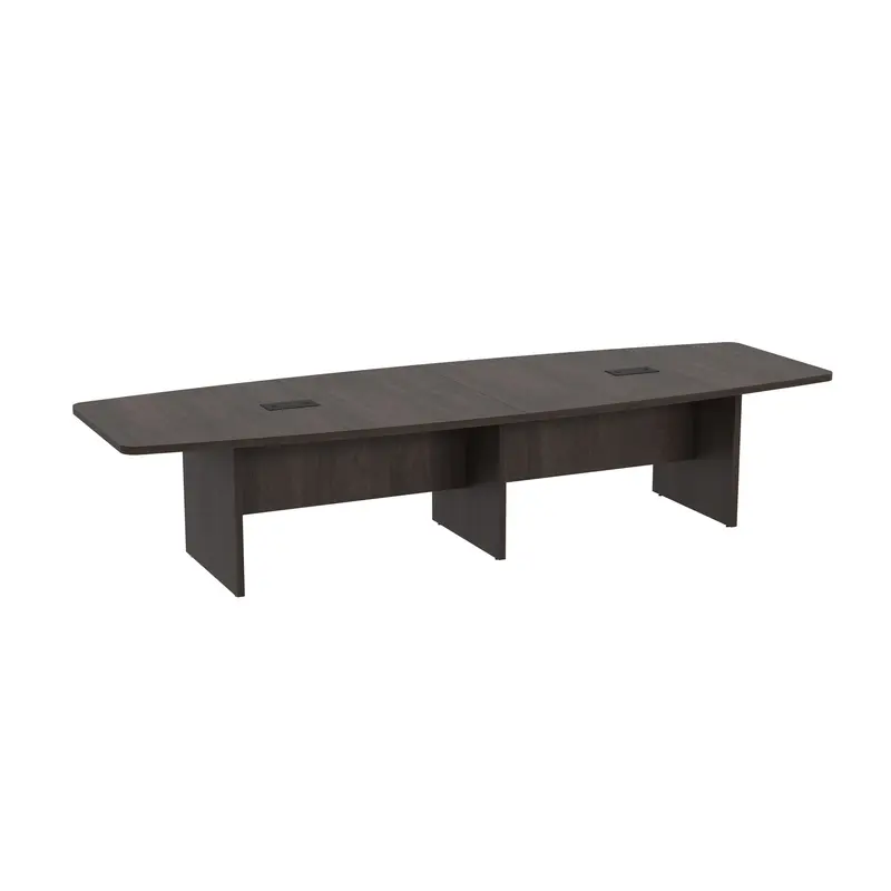 12' BOAT SHAPE CONFERENCE TABLE BRINDLE