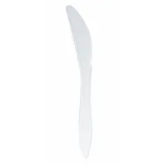V01786 WHITE MEDIUM WEIGHT PLASTIC KNIFE, UNWRAPPED, 1000/CS
