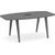 8' Signature Boat Shape Conference Table - Newport Gray Top, Black Mount, Newport Gray Wooden Legs