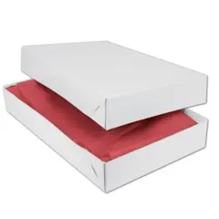19 X 12 X 3 WHITE GIFT BOXES 50/CS   2 PIECE