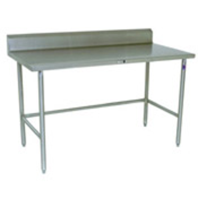 John Boos 30" x 72" Stainless Work Table w/Backsplash & Open Base