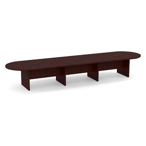 16ft Racetrack, slab base Conference Table: MAHOGANY 