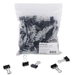 UNIVERSAL BINDER CLIPS SMALL BLACK 1/PK  UNV10200VP