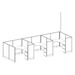 WEBBTYP32 - 53"H, Corner Top, 3-Pod, 6' x 6', Webb Typical - power