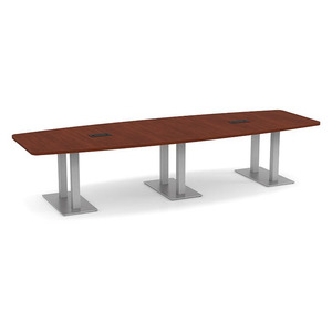 12ft Boat Shape, Palmer base Conference Table: CHERRY 