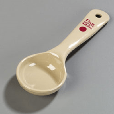 Carlisle Beige Solid 1-1/2 oz Polycarbonate Measure Miser w/Short Handle